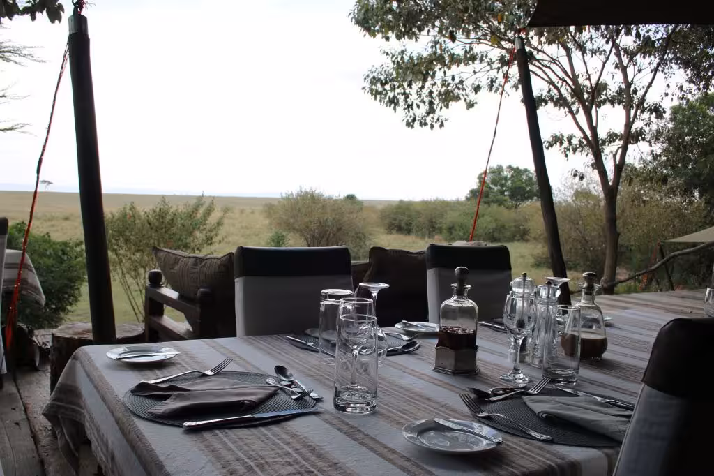 Mara Plains Camp Lunch View